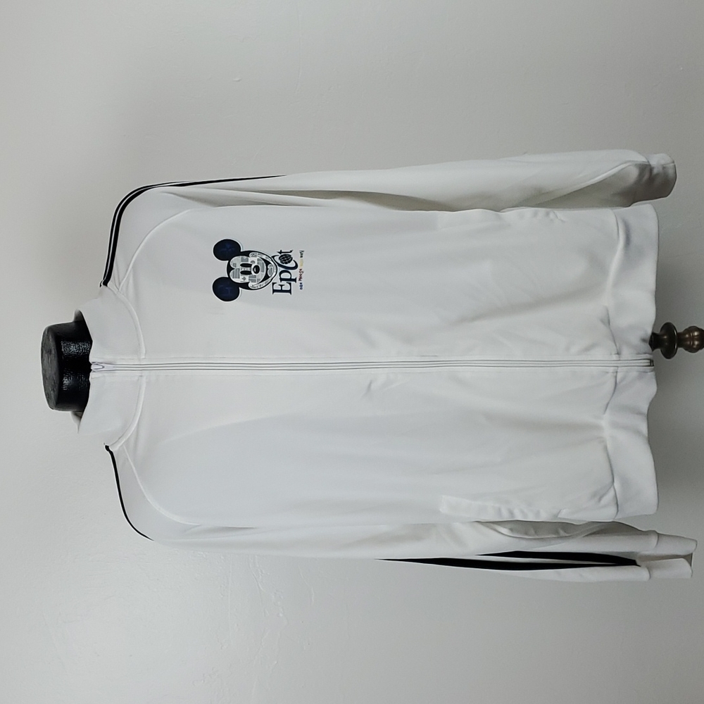 Walt Disney World Epcot Mickey Mouse White Jacket Men’s XL Full Zip - Picture 4 of 7